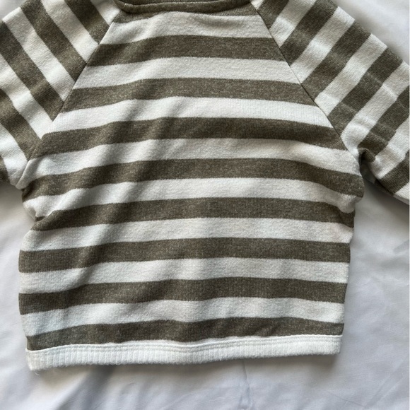 Easy Peasy Cozy Green Striped Hoodie and Pants Set Size 6-9 Months - Picture 10 of 16